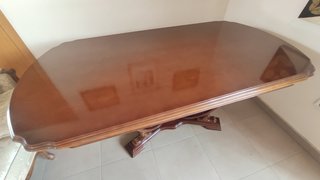 Mesa de comedor de madera maciza extensible