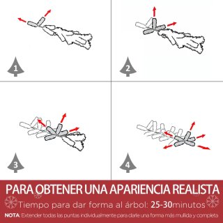 Árbol Navidad Artificial 180cm Nevado