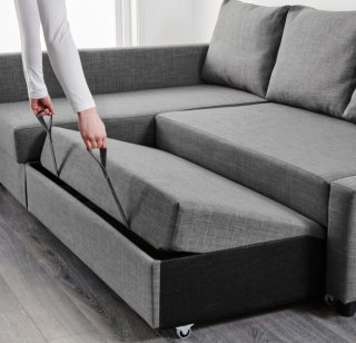 Sofá Cama Gris Tela