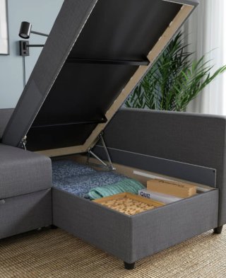 Sofá Cama Gris Tela