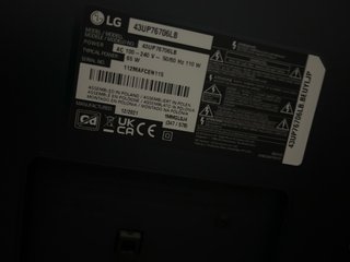 TV LG 43UP76706LB 43" LED UltraHD 4K HDR10