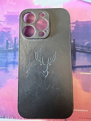 Custodia iPhone 14 Pro Nera con Cervo