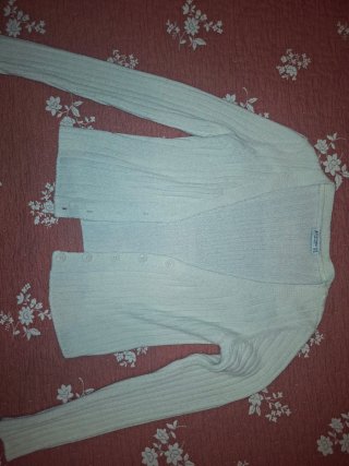 Chaqueta de punto blanca
