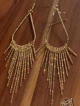 Pack 2 pares de pendientes dorados de fiesta / Max