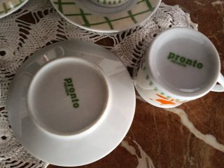 Juego 6 Tazas Vintage Flores 90s