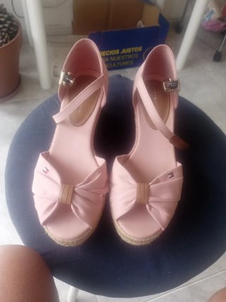 Sandalias cuña Tommy Hilfiger rosas
