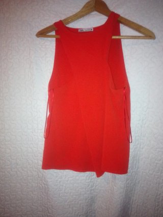 Blusa Zara Talla 40 Roja
