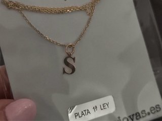 Collar con inicial S chapado