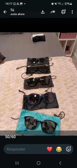 Lote de 4 gafas de sol preguntar precios 50 y 60