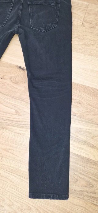 Jeans neri BERNA con bottoni