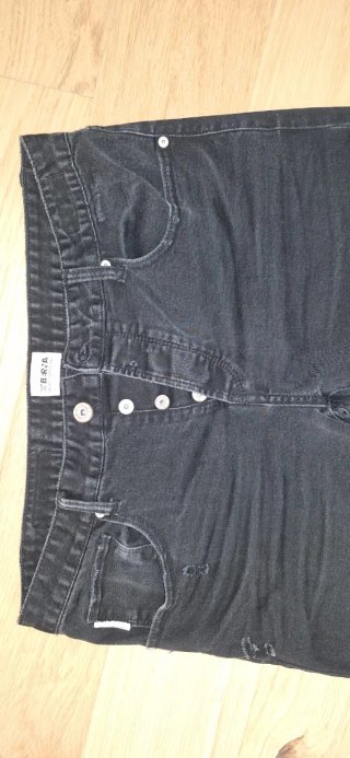 Jeans neri BERNA con bottoni
