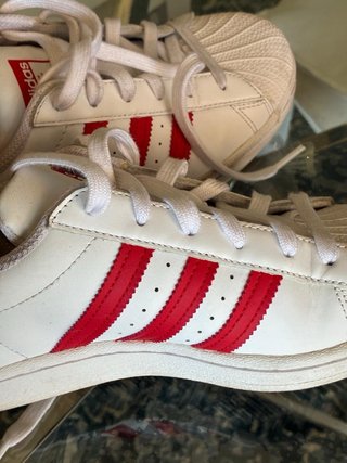 Zapatillas Adidas Superstar Blancas Rojas