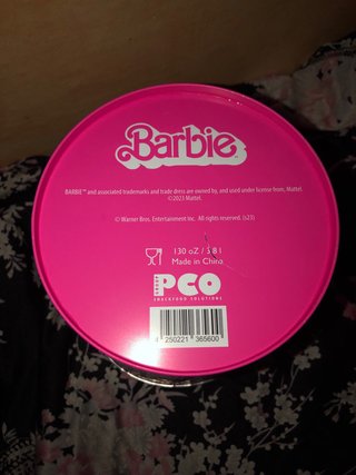 Cubo Palomitas Barbie La Película Metálico
