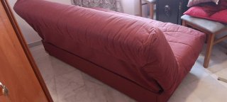 Sofá Cama 3 Plazas Rojo