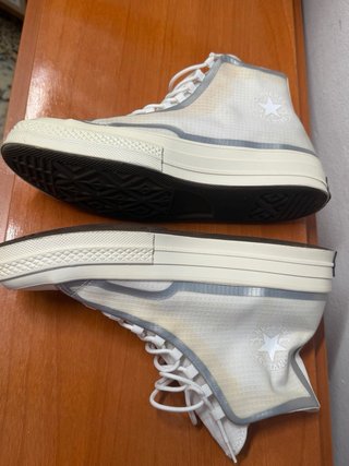 Converse Plata y Blanco Talla 42