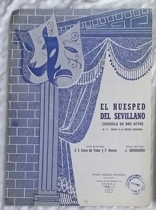 7 partituras zarzuela, revista y canción española