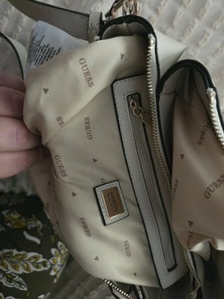 Bolso Bandolera Guess Beige Claro