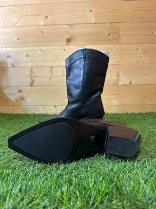 Botas cowboy Zara piel negras T.36
