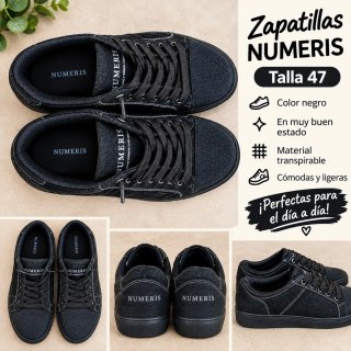 Zapatillas NUMERIS Talla 47 Negras