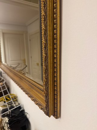 Espejo antiguo madera y cristal