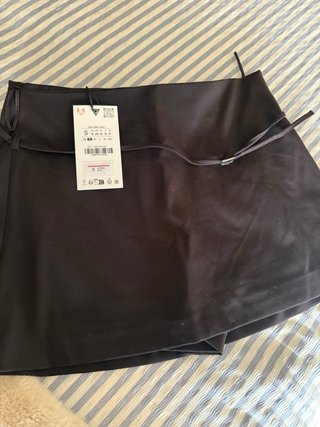 Zara Falda Pantalón Negra Talla S