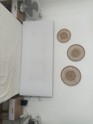 Cabecero Cama 150cm Blanco Tapizado