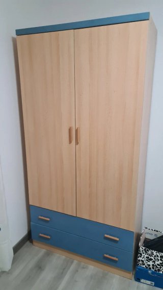 Dormitorio completo,Cama 105,cabecero,mesita y arm