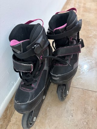 Patines en línea Oxelo negros y rosas 38