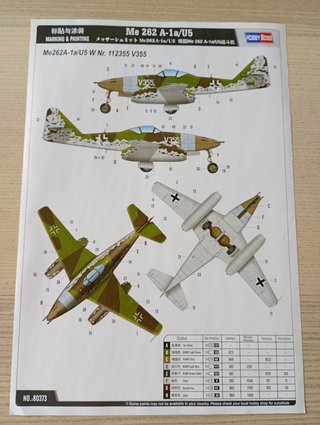 MESSERSCHMITT ME 262 A-1a MAQUETA HOBBY BOSS 1/48