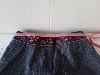 Pantalón lana rayas Cortefiel gris