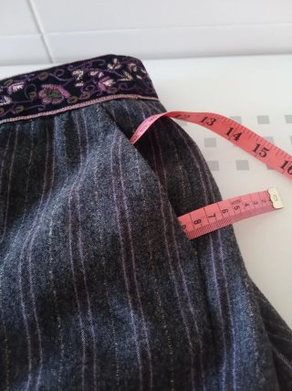 Pantalón lana rayas Cortefiel gris