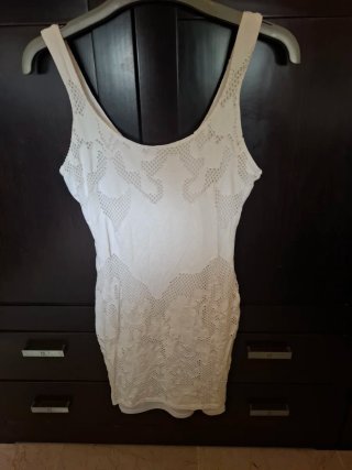 Vestido blanco con encaje