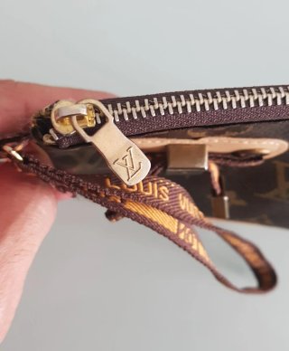 Borsa Pochette ispirazione Louis Vuitton Marrone