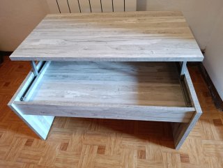Mesa de centro elevable madera