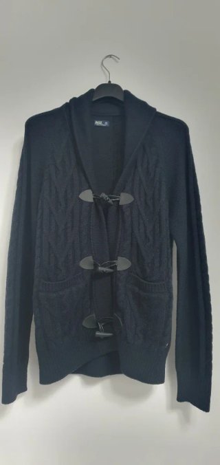 Cardigan Rifle Jeans Uomo L Blu Maglione