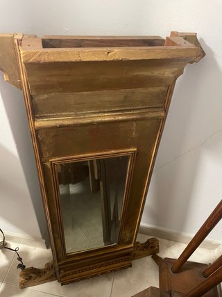 Espejo antiguo madera dorado