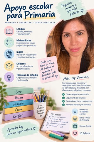 Pedagoga – Apoyo escolar para Primaria