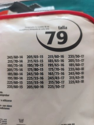 Cadenas textiles para coche. Nuevas