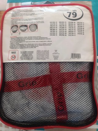 Cadenas textiles para coche. Nuevas