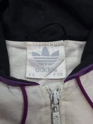 Adidas Windbreaker Crazy Jacket Purple Green White Vintage 80s Vintage Sporty Retro 104