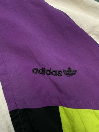 Adidas Windbreaker Crazy Jacket Purple Green White Vintage 80s Vintage Sporty Retro 104