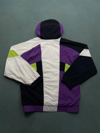 Adidas Windbreaker Crazy Jacket Purple Green White Vintage 80s Vintage Sporty Retro 104