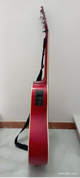Guitarra Acústica XP Roja + Funda