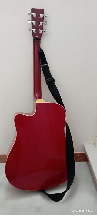 Guitarra Acústica XP Roja + Funda