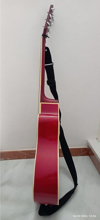 Guitarra Acústica XP Roja + Funda
