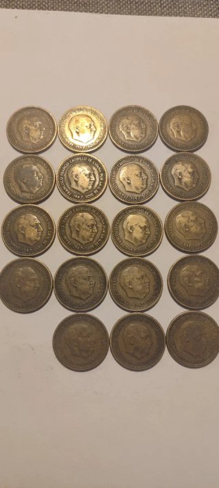 Monedas Pesetas Franco 1947*54