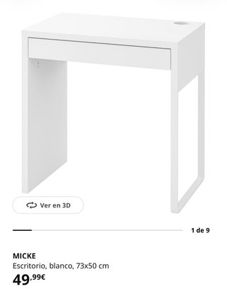 Escritorio infantil IKEA blanco modelo MICKE nuevo