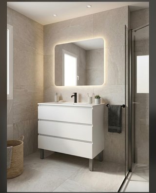 Mueble de baño 100cm Blanco