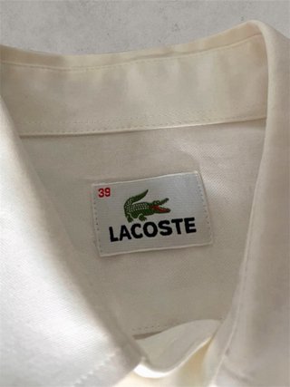 Lacoste Classic White Shirt Vintage Smart Casual S