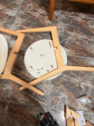 4 Sillas Blancas Madera